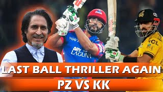 Last Ball Thriller Again  PZ V KK  PSL2024  Ramiz Speaks [upl. by Yahc]