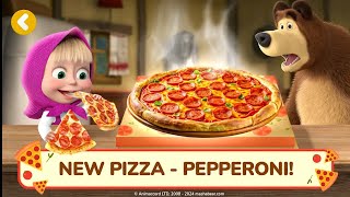 Masha and The Bear pizzeria  New Episode 💫  Cartoon Game 🎮 [upl. by Nwahsat]