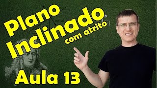 PLANO INCLINADO COM ATRITO  DINÂMICA  AULA 13  Prof Marcelo Boaro [upl. by Nura]