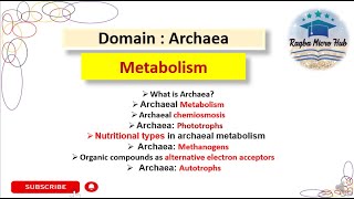 Archaeal Metabolism domain archaea metabolism raqbamicrohub [upl. by Akirej352]