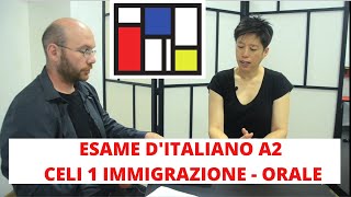 Esame di italiano CELI 1  A2 Immigrazione orale [upl. by Lezlie790]