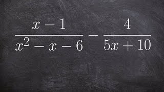 Subtracting two rational expressions with unlike denominators [upl. by Kauffman]