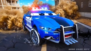 Heroic Police Cars ActionPacked Rescue Saving the City from Evil Cars Gang Hero Cars Movie [upl. by Anua]