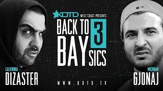 KOTD  Rap Battle  Dizaster vs Gjonaj  B2B3 [upl. by Aerdnat]