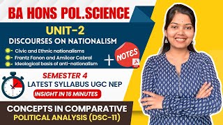 UNIT2 Discourses on Nationalism  DU BA HONS POLSCIENCE SEM 4  STUDYSHIP 2 [upl. by Jeramie575]