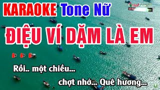 Điệu Ví Dặm Là Em Karaoke Tone Nữ Beat Chuẩn  Nhạc Sống Thanh Ngân [upl. by Longawa]