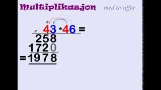 Multiplikasjon med to siffer [upl. by Sabra242]