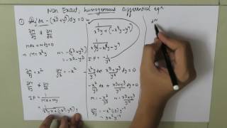 non exact homogeneous differential equation [upl. by Airotnes]