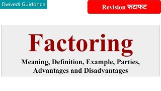 Factoring Factoring meaning parties factoring in financial services financial services BBA MBA [upl. by Alyakim]