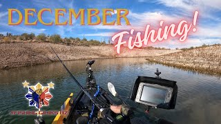 December Bass Fishing in Arizona Lake Pleasantbass fishing kayakfishing [upl. by Jesus]