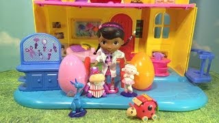 Doc McStuffins Toy Egg Surprise Hunt Adventure Video [upl. by Itnahsa]