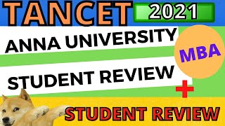 ANNA UNIVERSITY MBA REVIEW  TANCET 2021 COLLEGE REVIEW SERIES [upl. by Katt]