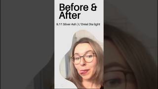 Hair colour transformation with L’Oréal Dialight 911 hair shorts beforeandafter loreal [upl. by Tomas]