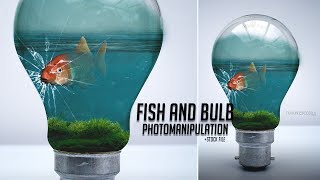 Photoshop CC Tutorial  Fish And Bulb Photo Manipulation  STOCK FİLE [upl. by Rheba248]