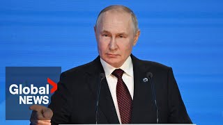 Putin challenges West quotWhat right do you have to warn anyonequot [upl. by Bartolome]