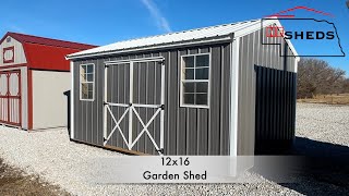 12x16 Garden Shed By NEsheds MidAmerican Structures Made [upl. by Sausa]