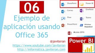 06 Aplicación usando Office 365 Incidencias Informáticas Power BI crear [upl. by Innavoj]