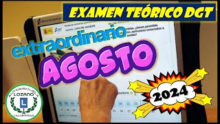 EXAMEN TEÓRICO DGT  AGOSTO 2024 [upl. by Brig]