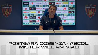 Mister William Viali  Postgara CosenzaAscoli  Ascoli Calcio [upl. by Rohclem]