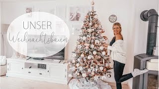 WEIHNACHTSBAUM SCHMÜCKEN  DIY BAUMKUGELN I ROSEGOLD [upl. by Nolak773]