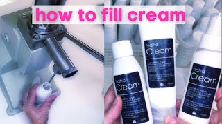 Practical method to fill cream tubes or lotion bottles [upl. by Eimmelc777]