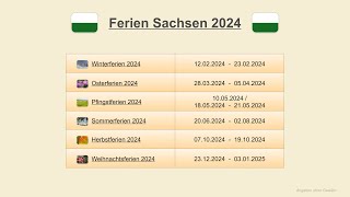 Ferien Sachsen 2024 [upl. by Kahle447]