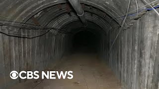 Inside a Hamas tunnel in the Gaza Strip [upl. by Narhet]