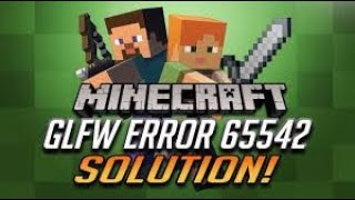 MINECRAFT GLFW ERROR FIX 10000 WORKING TRIKS ON PC [upl. by Suixela415]