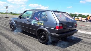 VW GOLF MK2 VR6 Turbo 900HP BRUTAL Acceleration SOUNDS [upl. by Aeuhsoj]