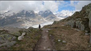 Hiking through Aletsch Arena  Hängebrücke BelalpRiederalp [upl. by Dustman740]