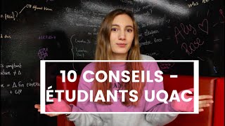 10 CONSEILS FUTURS ÉTUDIANTS UQAC  CHICOUTIMI [upl. by Tut]