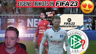 EIGENE TRIKOTS IN FIFA 23  MODDING SCHEINT MÖGLICH [upl. by Llerdnod]