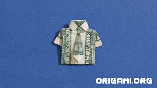 How to make an origami SHIRT and TIE using a DOLLAR BILL [upl. by Croner]