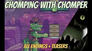 CHOMPING WITH CHOMPER  gameplay  all endings amp teasers [upl. by Eynaffit581]