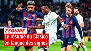 Real Madrid 01 Barça  Le résumé de la demifinale aller de la Coupe du Roi en langue des signes [upl. by Ayle]