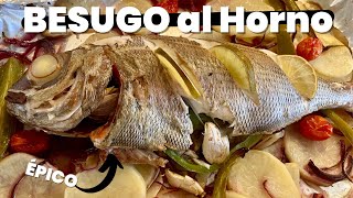 Hacemos un BESUGO entero al Horno Pescado al horno El Gustazo [upl. by Atiner]