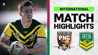 Rugby League International  PNG PMs XIII v AUS PMs XIII  Match Highlights 2024 [upl. by Etana]