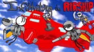 infiltrating the airship  All ending  Henry stickman 4 [upl. by Yoreel]