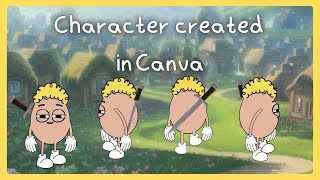 Simple Character Animation Created in Canva [upl. by Ahsoet]