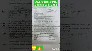 CLASS11th Economics Paper Mid Term Exam 2024SetB😳😳🔥🔥shorts ytshorts akankshaonlineclasses [upl. by Rice]