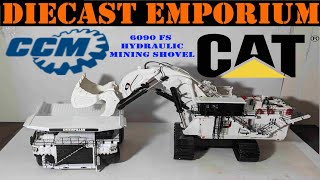 148 Scale CCM Classic Construction Models Caterpillar 6090 FS Hydraulic Mining Shovel White [upl. by Eboh]