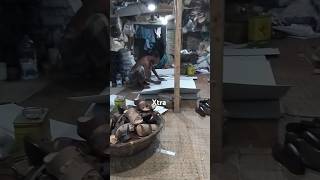 Leather Shoe Making। চামড়ার জুতা তৈরি। shoes factory show lether shortvideo viralvideo [upl. by Ahsinra]