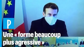 Mutation du virus  Macron invite à « redoubler de vigilance » [upl. by Aible]