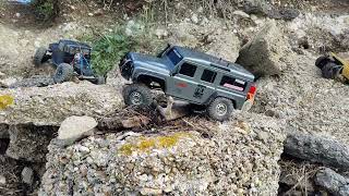 RC crawling hayling island seaside oyster banks axialscx10 traxxastrx4 vanquish vs410 trails [upl. by Airetnohs266]