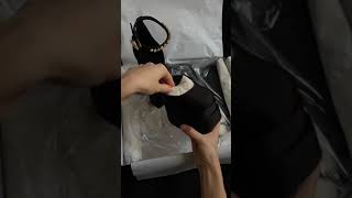 Versace Medusa high heels asmr unboxing 🖤 versace [upl. by Nomyad35]