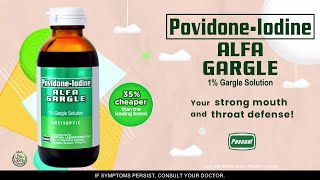 PovidoneIodine Alfa Gargle 1 Gargle Solution [upl. by Eirena134]