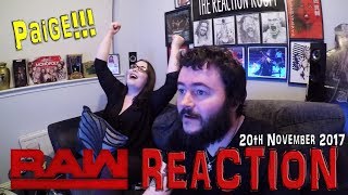 PAIGE WWE RAW REACTION 20TH NOVEMBER 2017 [upl. by Haydon]