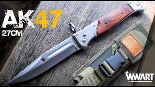 Canivete automático AK47 Baioneta 27cm [upl. by Weinshienk]