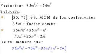 Descomposición factorial Primera parte Factor común [upl. by Mateusz941]