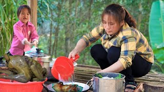 Growing corn Doing my daily chores Steaming chicken meals with daughter [upl. by Maressa]